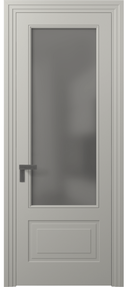 Межкомнатная дверь Rocca 8342 Матовый тёплый серый Сатинированное серое стекло, триплекс Цена 69630 ₽ | Volhovec