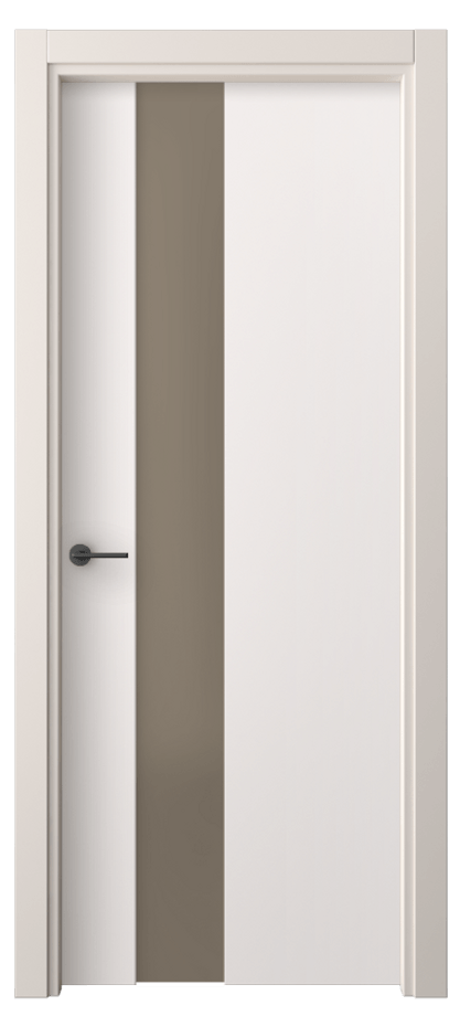 Межкомнатная дверь Freedom 4224 ПЭТ кремово-серый Сатинированное бронзовое стекло, триплекс Цена 32340 ₽ | Volhovec