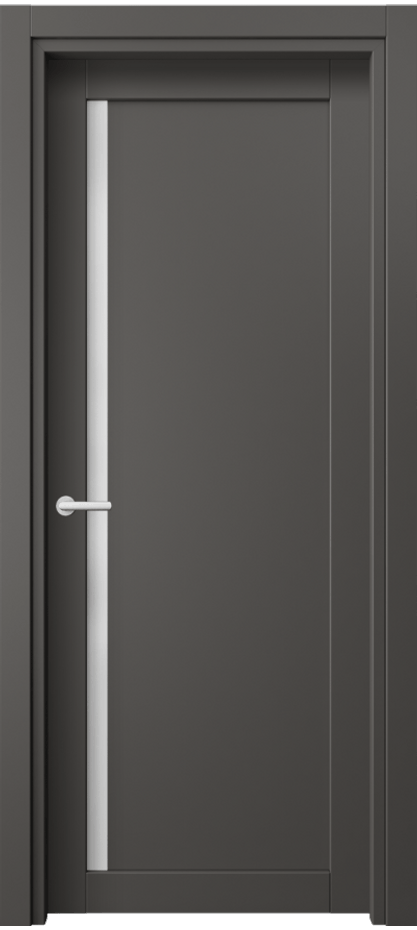 Межкомнатная дверь Нео 2110 ПЭТ графитовый Сатинированное стекло Цена 28030 ₽ | Volhovec