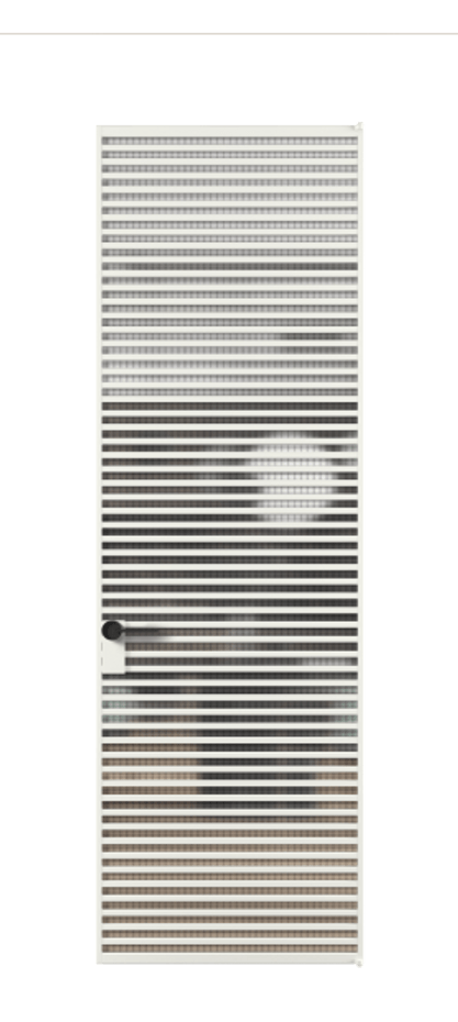 Алюминиевая дверь АЛПЛ040.07 Алюминий светло-серый Декоративное стекло с сеткой "Mesh silver", триплекс Цена 192200  | Volhovec