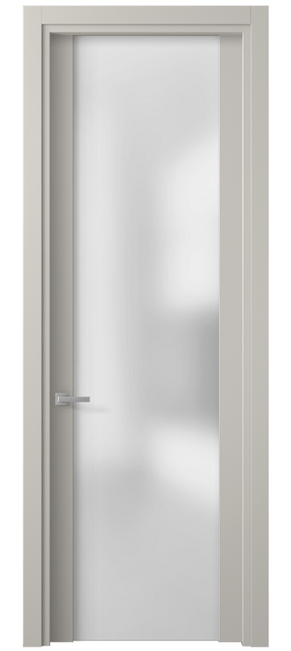 Межкомнатная дверь Planum 4114 Матовый облачно-серый Сатинированное стекло Цена 52180 ₽ | Volhovec