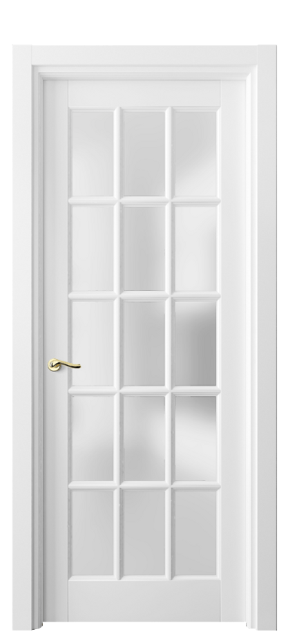 Межкомнатная дверь Lignum 0708 Бук белоснежный Сатинированное стекло Цена 123480 ₽ | Volhovec