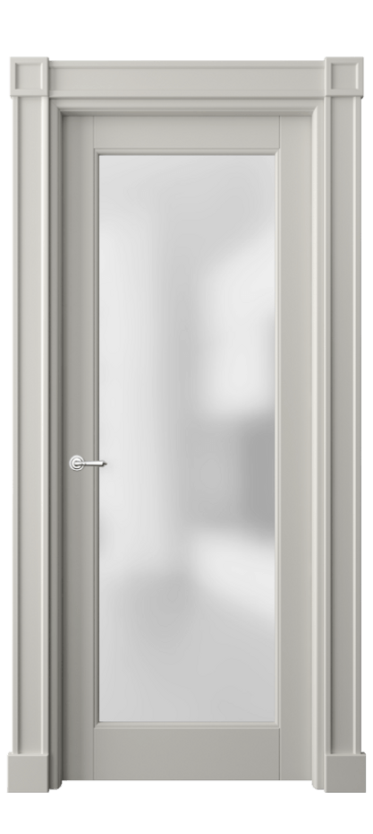 Межкомнатная дверь Тоскана Плано 6300 Матовый тёплый серый Сатинированное стекло Цена 134021 ₽ | Volhovec