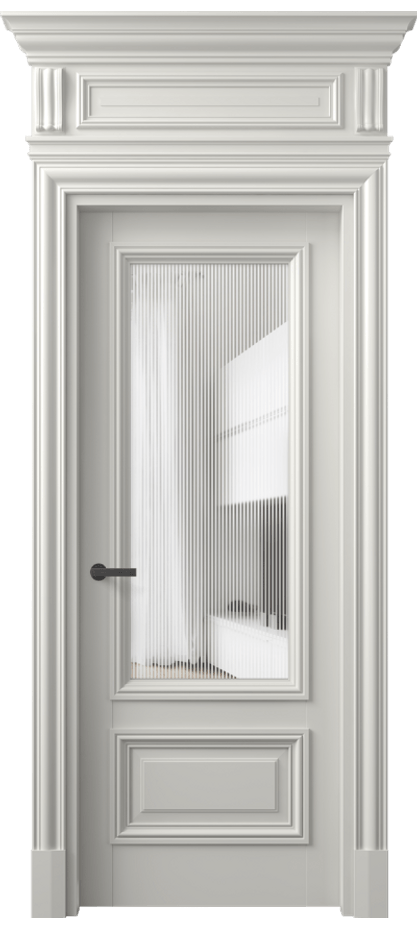 Межкомнатная дверь Антик 7306 Матовый серый Рифлёное стекло "Дюна", триплекс Цена 174620 ₽ | Volhovec