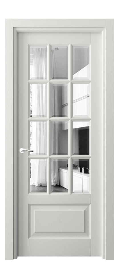 Межкомнатная дверь Lignum 0728 Дуб светло-серый Двустороннее зеркало с фацетом, триплекс Цена 172620 ₽ | Volhovec