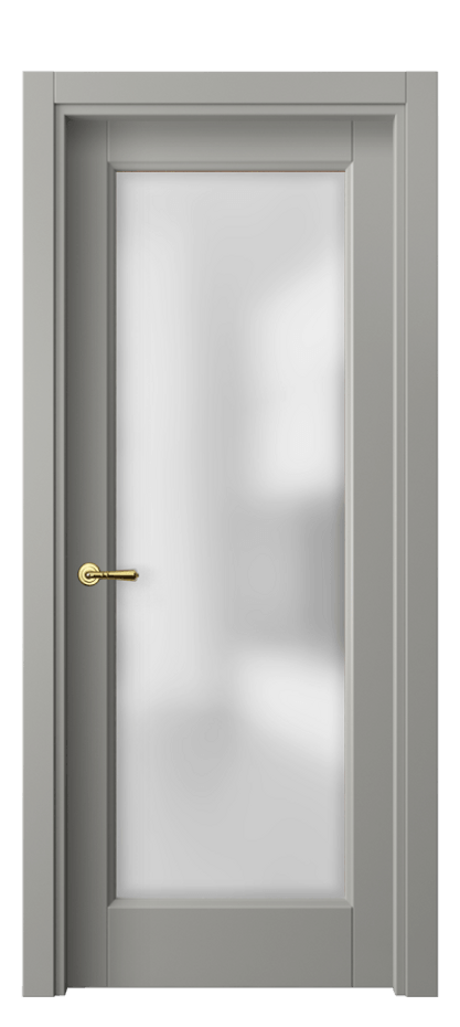 Межкомнатная дверь Galant 1402 Матовый нейтральный серый Сатинированное стекло Цена 41330 ₽ | Volhovec