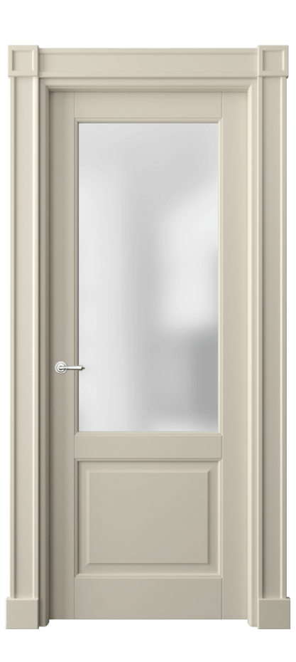 Межкомнатная дверь Toscana Plano 6302 Бук бежево-серый Сатинированное стекло Цена 102880 ₽ | Volhovec