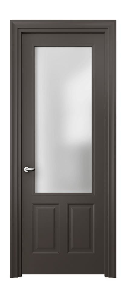 Межкомнатная дверь Esse 8522 Матовый антрацит Сатинированное стекло Цена 59050 ₽ | Volhovec