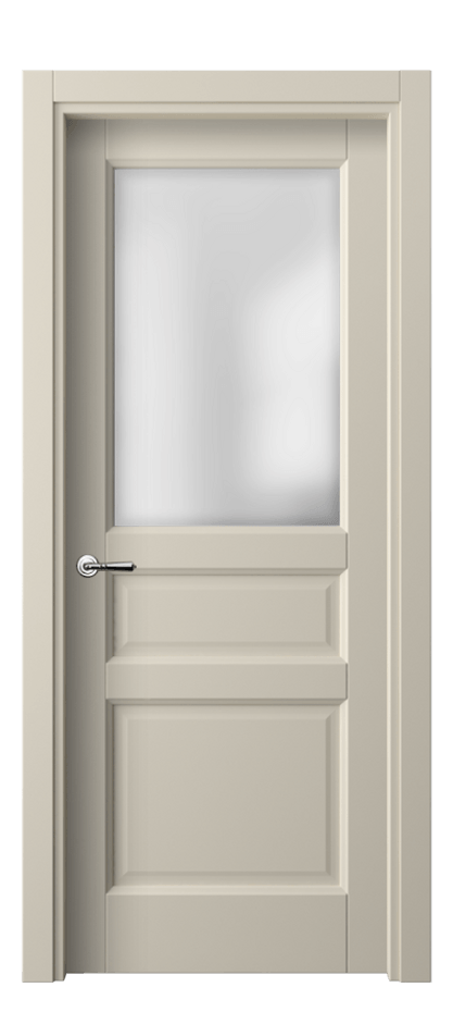 Межкомнатная дверь Galant 1432 ПЭТ светло-бежевый Сатинированное стекло Цена 28310 ₽ | Volhovec