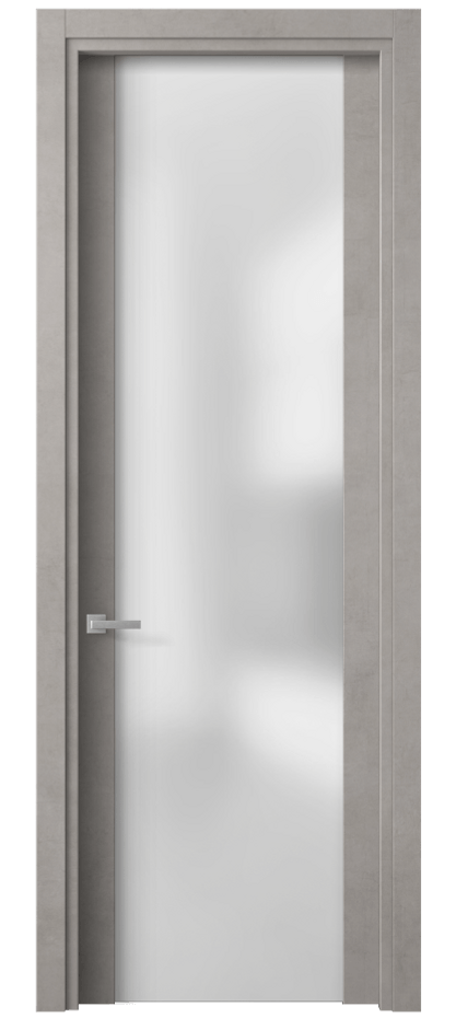 Межкомнатная дверь Planum 4114 Леон серебро Сатинированное стекло Цена 45760 ₽ | Volhovec
