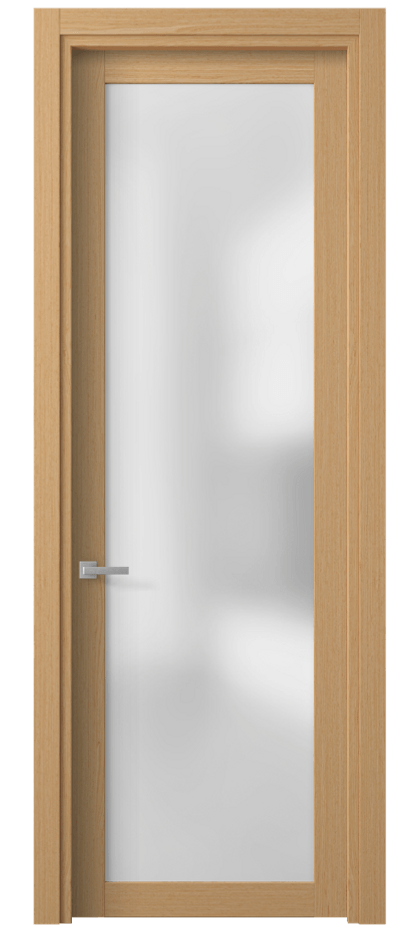 Межкомнатная дверь Planum 2102 Дуб песочный матовый Сатинированное стекло Цена 70870 ₽ | Volhovec