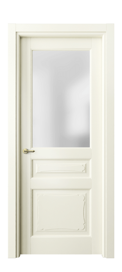 Межкомнатная дверь Toscana Elegante 6324 Бук молочно-белый Сатинированное стекло Цена 80130 ₽ | Volhovec
