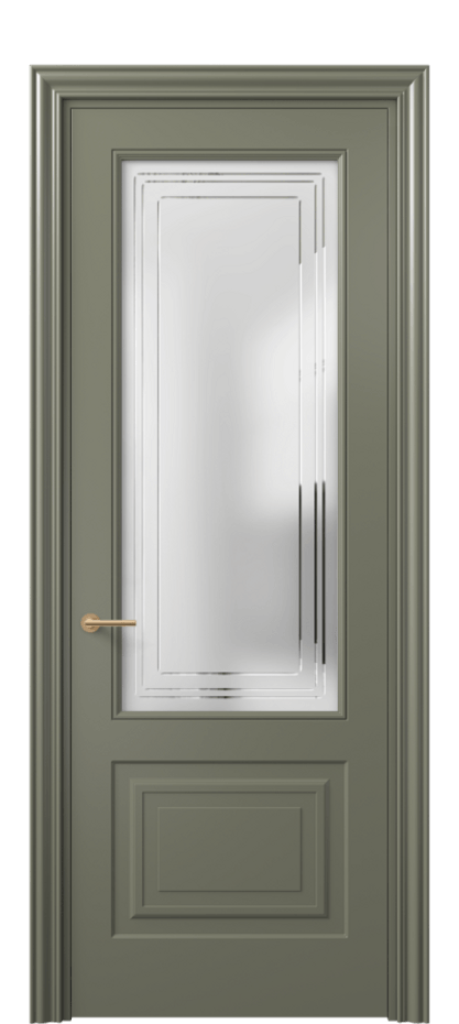 Дверь межкомнатная Mascot 8452 Матовый оливковый тёмный Сатинированное стекло с гравировкой "Грани", триплекс, 7 мм Фигурный наличник МОТ Цена 65180 ₽ Наличники уже входят в базовый комплект. Фабрика дверей Волховец 8 (800) 551 43 19 Межкомнатная дверь Mascot 8452 Матовый оливковый тёмный Сатинированное стекло с гравировкой "Грани", триплекс, 7 мм Цена 65180 ₽ | Volhovec
