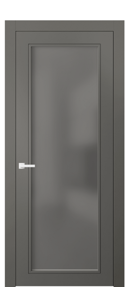 Межкомнатная дверь Neo Classic 8000 Матовый классический серый Сатинированное серое стекло, триплекс Цена 62750 ₽ | Volhovec