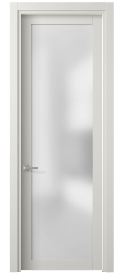 Межкомнатная дверь Planum 2102 ПЭТ белоснежный Сатинированное стекло Цена 27890 ₽ | Volhovec