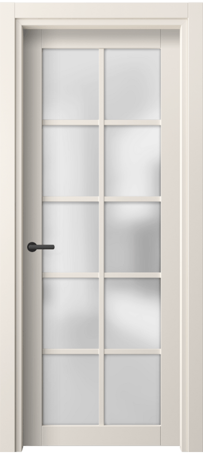 Межкомнатная дверь Neo// 2106 ПЭТ кремово-белый Сатинированное стекло Цена 28310 ₽ | Volhovec