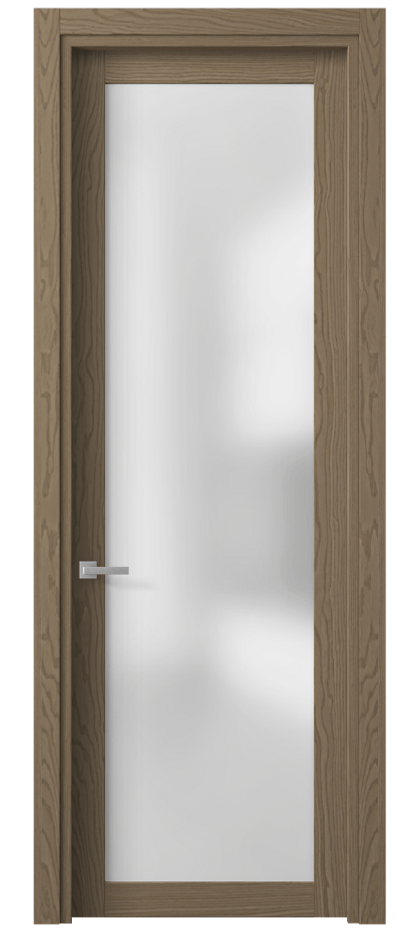 Межкомнатная дверь Planum 2102 Дуб дымный Сатинированное стекло Цена 57640 ₽ | Volhovec
