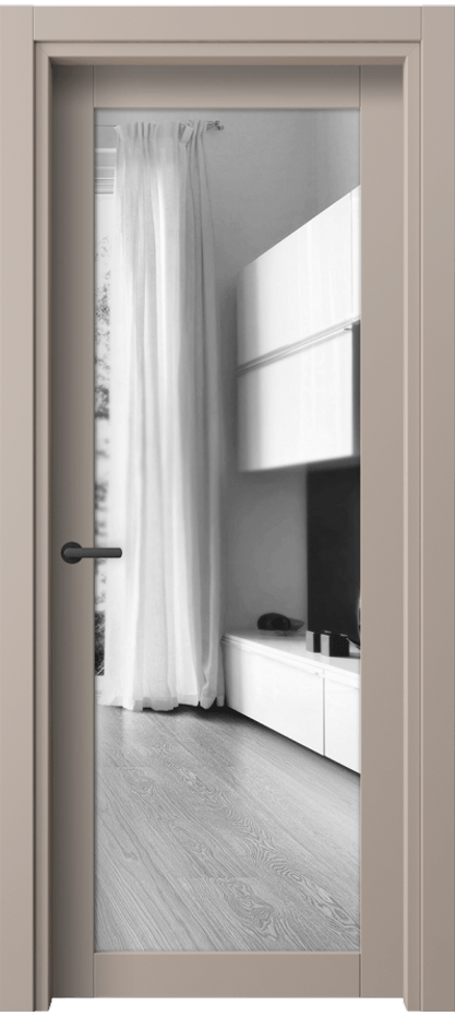 Межкомнатная дверь Neo 2102 ПЭТ серо-коричневый  Двустороннее зеркало, триплекс Цена 28310 ₽ | Volhovec