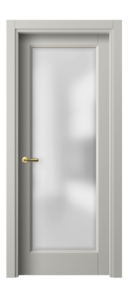 Межкомнатная дверь Galant 1402 Матовый тёплый серый Сатинированное стекло Цена 41330 ₽ | Volhovec