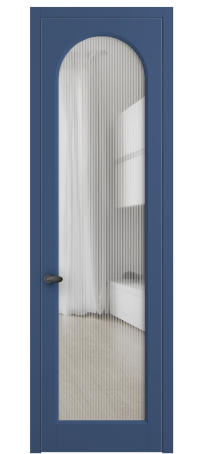 Межкомнатная дверь Палаццо 6804 Матовый белоснежный Рифлёное стекло "Мору", триплекс Цена 134299 ₽ | Volhovec