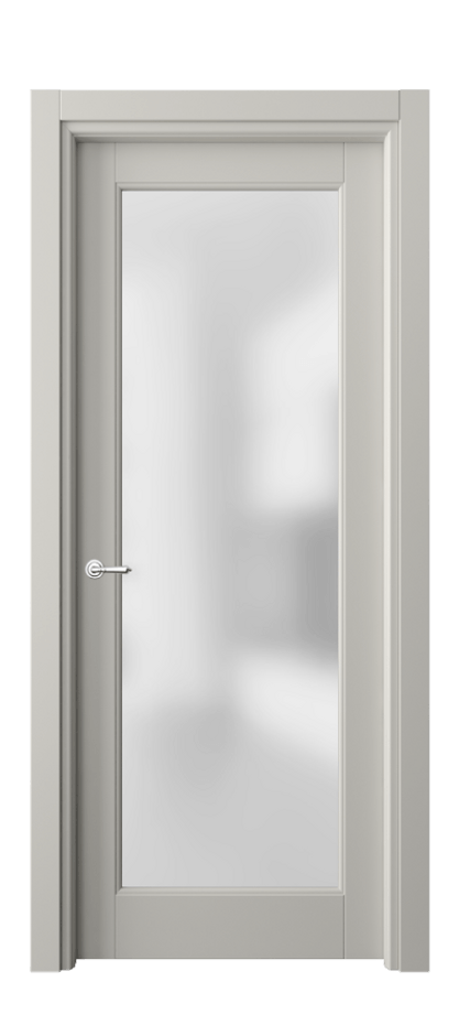 Межкомнатная дверь Тоскана Ромбо 6300 Матовый тёплый серый Сатинированное стекло Цена 99330 ₽ | Volhovec
