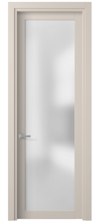 Межкомнатная дверь Planum 2102 ПЭТ пудровый бежевый Сатинированное стекло Цена 24950 ₽ | Volhovec