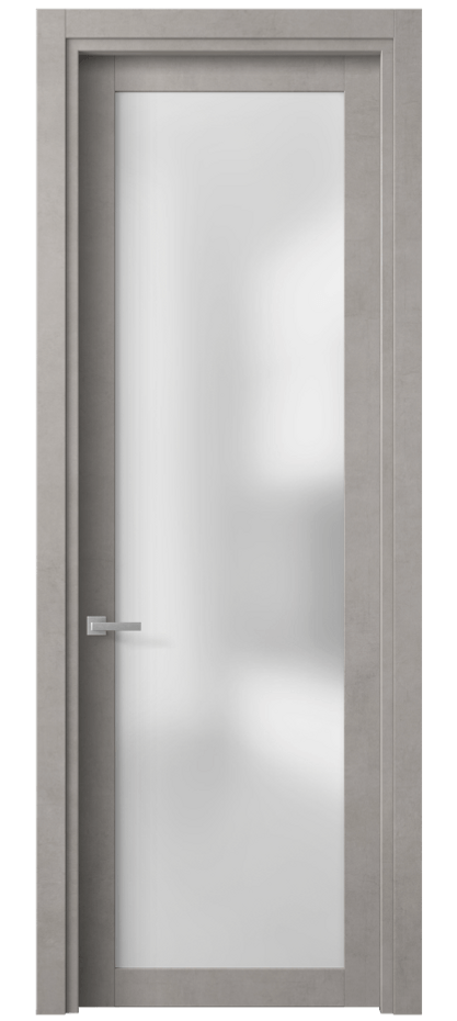 Межкомнатная дверь Planum 2102 Леон серебро Сатинированное стекло Цена 39160 ₽ | Volhovec