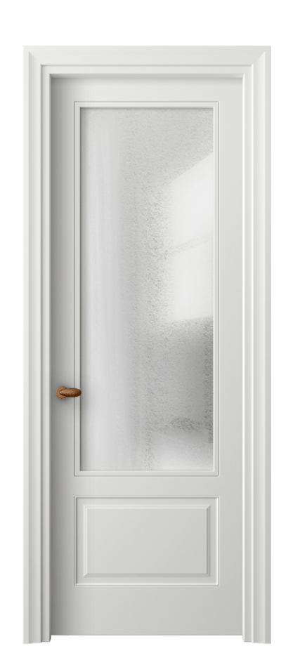 Межкомнатная дверь Esse 8542 Матовый светло-серый Фактурное стекло "Лёд", триплекс Цена 64091 ₽ | Volhovec