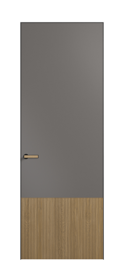 Межкомнатная дверь Velvet 8202 Дуб соломенный матовый Duo - Матовый классический серый. Цена 129290  | Volhovec