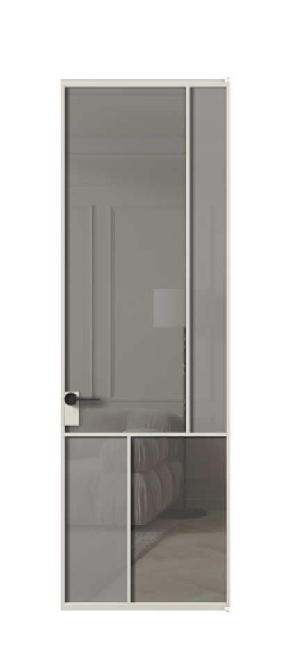 Межкомнатная дверь Mosaic АЛПЛ041.21 Алюминий облачно-серый Сатинированное серое стекло, триплекс, 6 мм + Прозрачное серое стекло, триплекс, 6 мм Цена 134161 ₽ | Volhovec