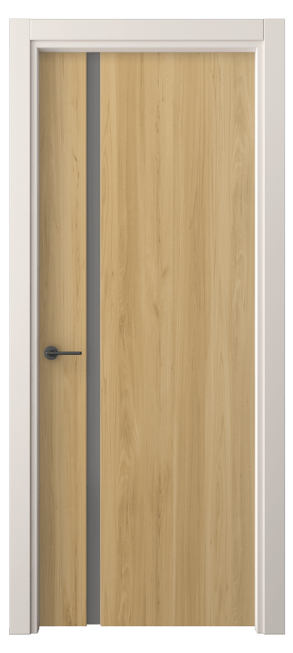Межкомнатная дверь Фридом 4222 Солнечный вяз Сатинированное серое стекло, триплекс Цена 35150 ₽ | Volhovec