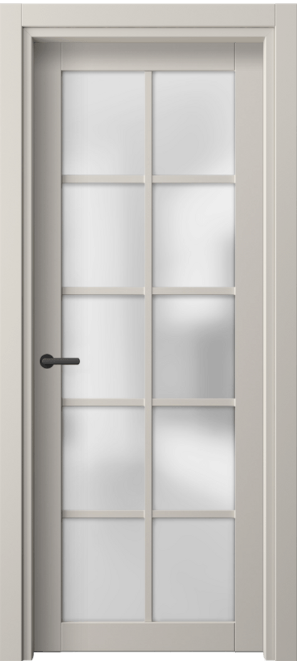 Межкомнатная дверь Neo 2106 ПЭТ светло-серый Сатинированное стекло Цена 30071 ₽ | Volhovec