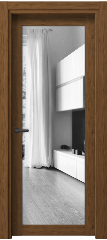 Межкомнатная дверь Нео 2102 Лесной орех Двустороннее зеркало, триплекс Цена 32990 ₽ | Volhovec