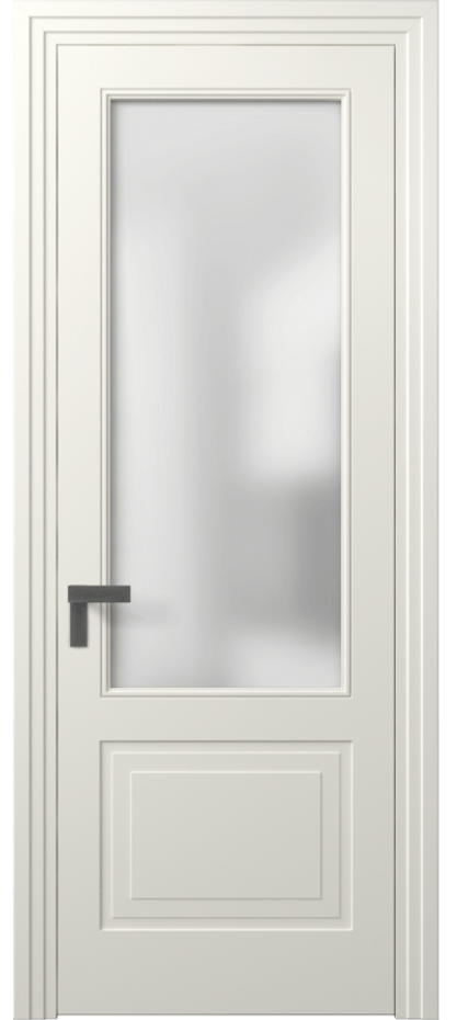 Межкомнатная дверь Rocca 8352 Матовый жемчужный Сатинированное стекло Цена 78451 ₽ | Volhovec