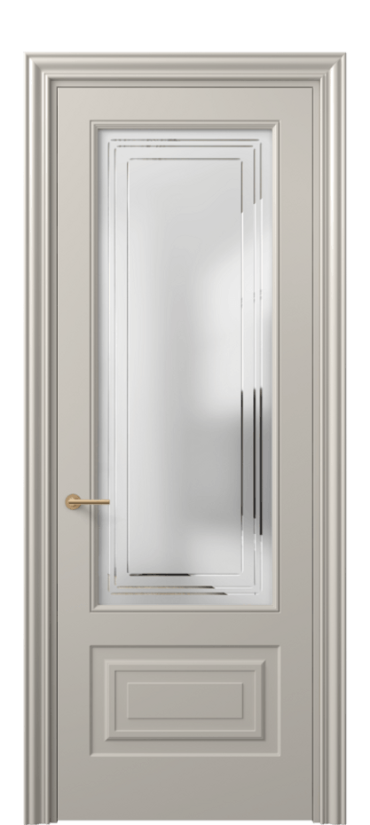 Дверь межкомнатная Mascot 8442 Матовый светло-бежевый Сатинированное стекло с гравировкой "Грани", триплекс, 7 мм Фигурный наличник МСБЖ Цена 65180 ₽ Наличники уже входят в базовый комплект. Фабрика дверей Волховец 8 (800) 551 43 19 Межкомнатная дверь Mascot 8442 Матовый светло-бежевый Сатинированное стекло с гравировкой "Грани", триплекс, 7 мм Цена 65180 ₽ | Volhovec