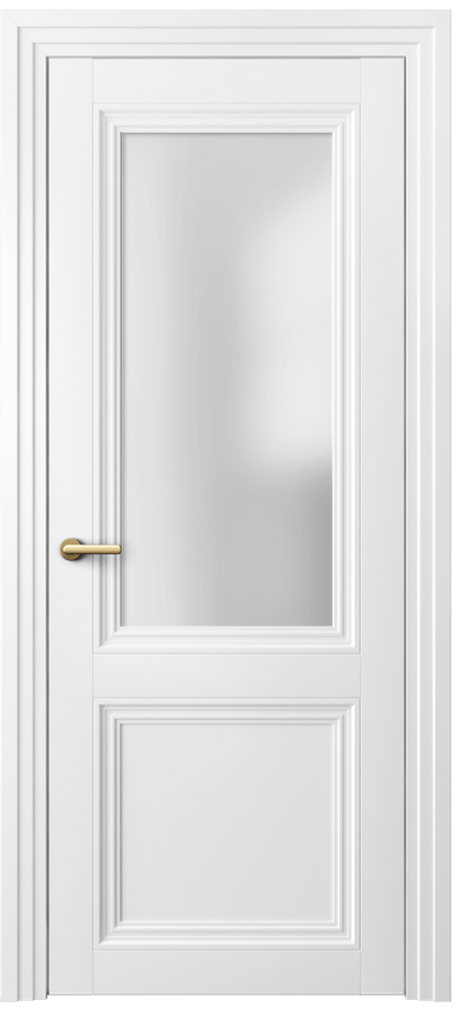 Межкомнатная дверь Центро 2524 Матовый белоснежный Сатинированное стекло Цена 65310 ₽ | Volhovec
