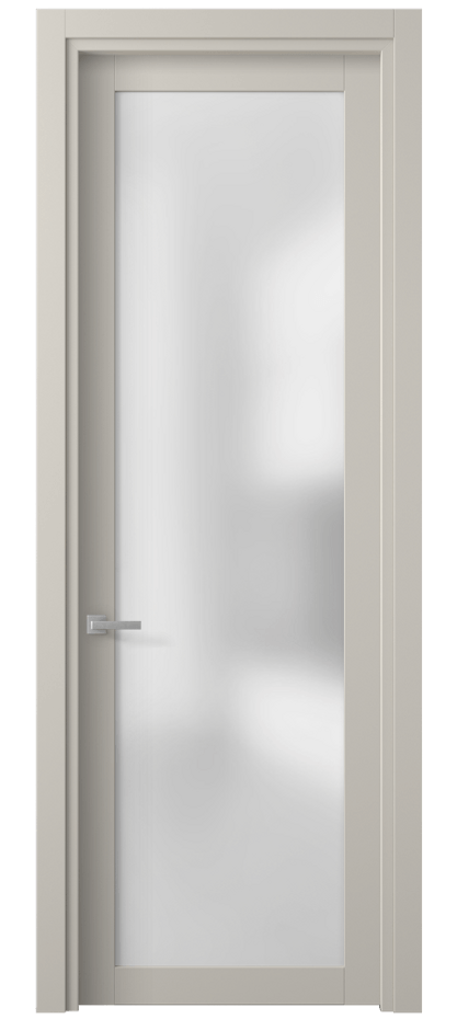 Межкомнатная дверь Planum 2102 ПЭТ светло-серый Сатинированное стекло Цена 24950 ₽ | Volhovec