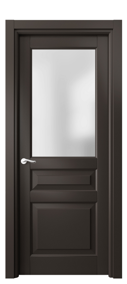 Межкомнатная дверь Лигнум 0710 Матовый антрацит Сатинированное стекло Цена 104050 ₽ | Volhovec