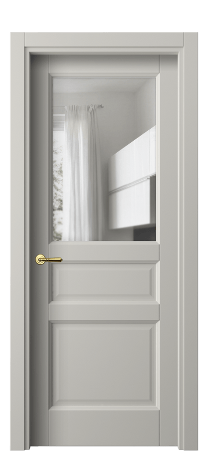 Межкомнатная дверь Галант 1432 Матовый тёплый серый Прозрачное стекло Цена 8784620 so'm | Volhovec