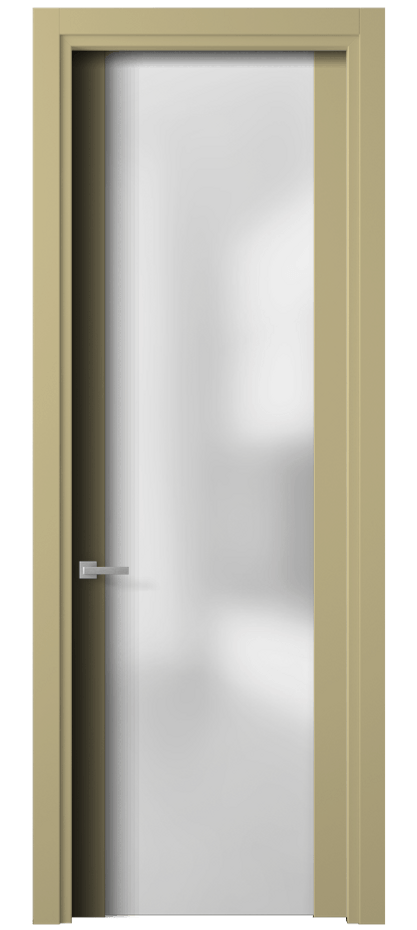 Межкомнатная дверь Planum 4114 Матовый белоснежный Сатинированное стекло Цена 60900 ₽ | Volhovec