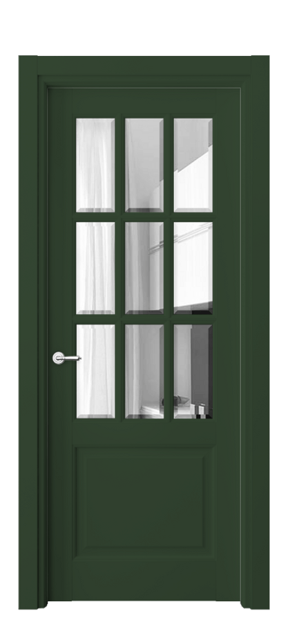 Межкомнатная дверь Toscana Grigliato 6312 Бук белоснежный Прозрачное стекло с фацетом Цена 161170 ₽ | Volhovec