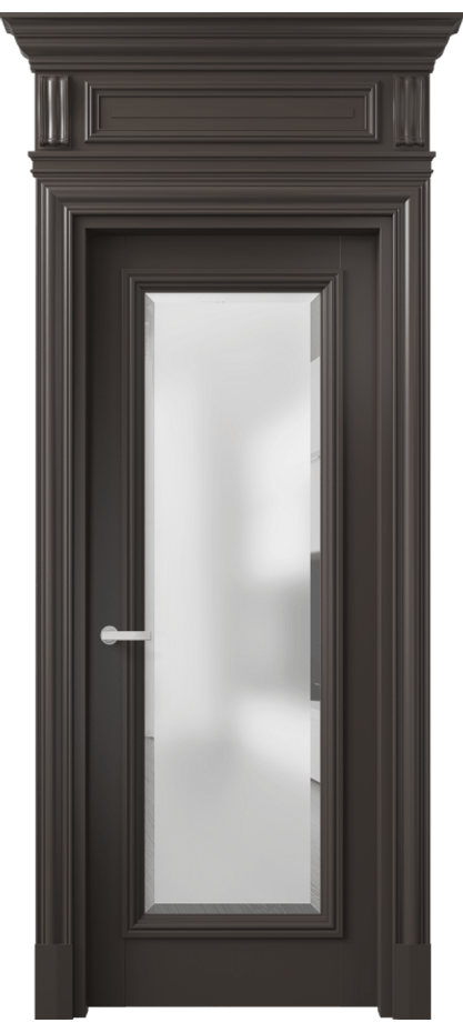 Дверь межкомнатная Антик 7300 Матовый антрацит Сатинированное стекло с фацетом КЭП + Объёмный фриз + Карниз МАН Цена 172840 ₽ Наличники уже входят в базовый комплект. Фабрика дверей Волховец 8 (800) 551 43 19 Межкомнатная дверь Антик 7300 Матовый антрацит Сатинированное стекло с фацетом Цена 172840 ₽ | Volhovec