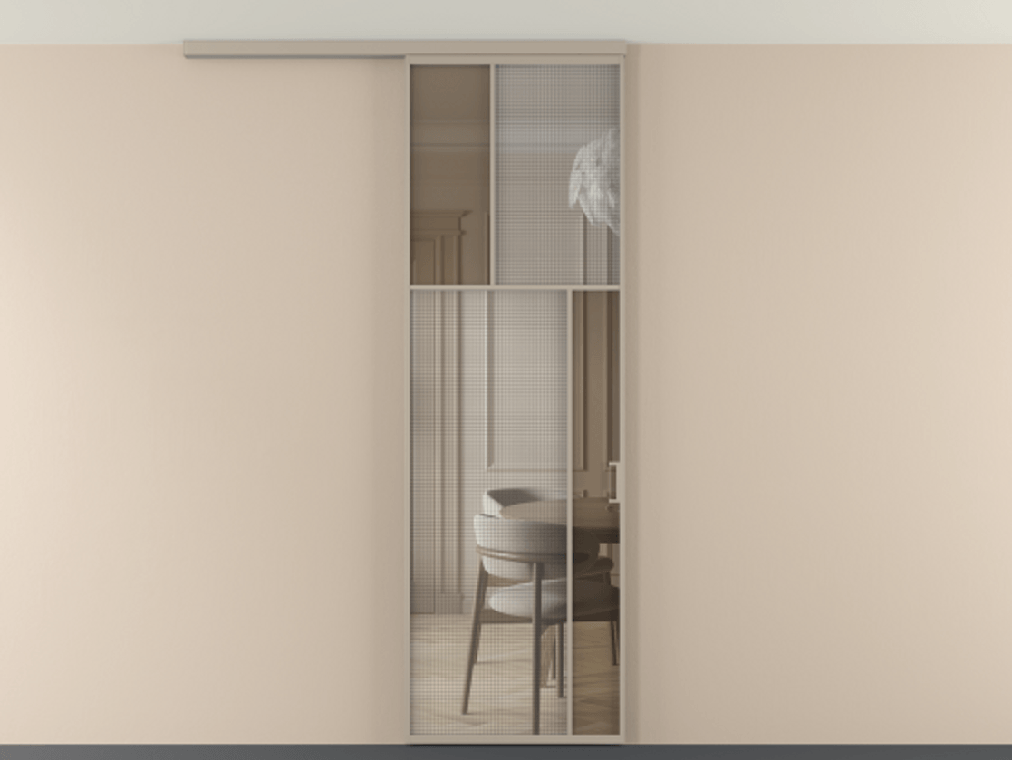 Перегородка Mosaic вдоль стены на потолок одностворчатая #VENDORCODE# #FURNISH# #GLASS# Цена #PRICE# #CURRENCY# | Volhovec