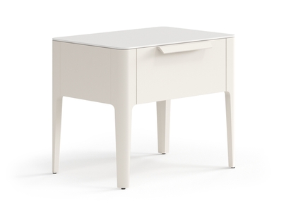 Мебель Тумба прикроватная Piega 1 ящик. Цвет Матовый облачно-серый. Материал Гладкая эмаль. Коллекция Тумба прикроватная Piega 1 ящик. Картинка.