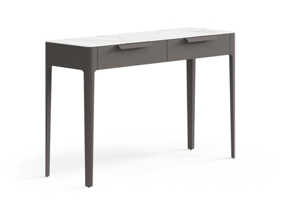 Мебель Консоль Piega 2 ящика. Цвет Матовый антрацит. Материал Гладкая эмаль. Коллекция Консоль Piega 2 ящика. Картинка.