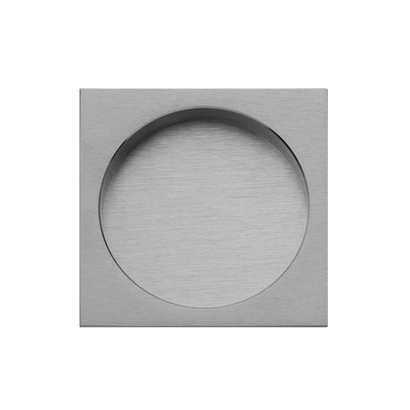 Ручки для дверей Ручка-квадрат для раздвижной двери без завертки Квадра. Цвет Матовый хром. Коллекция Ручка-квадрат для раздвижной двери без завертки Квадра. Картинка.