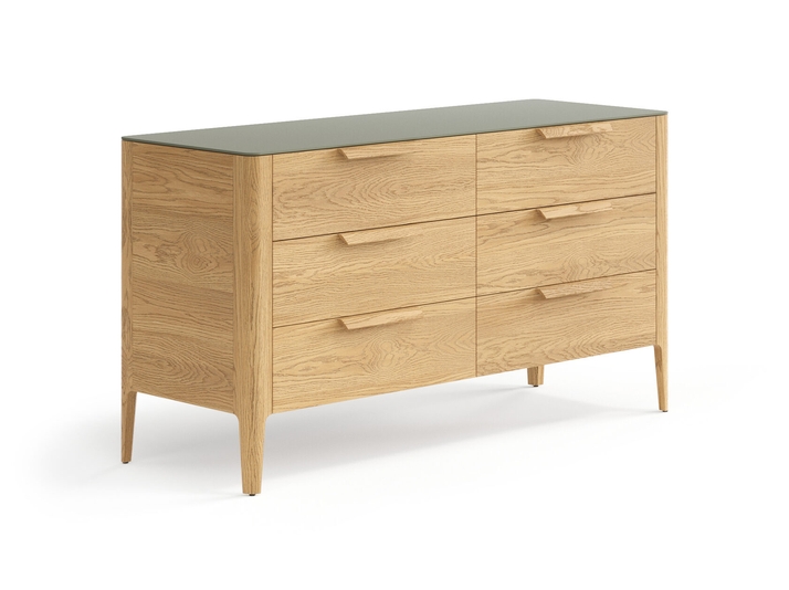Мебель Комод Piega 6 ящиков. Цвет Дуб пшеничный матовый. Материал Массив дуба матовый. Коллекция Комод Piega 6 ящиков. Картинка.