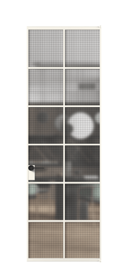 Межкомнатная дверь АЛПЛ040.05 АПБЛ MS. Цвет Алюминий пудровый белый. Материал Алюминий в эмали. Коллекция Formato. Фото. Дверь межкомнатная АЛПЛ040.05 АПБЛ MS. Цвет Алюминий пудровый белый. Материал Алюминий в эмали. Коллекция Formato. Картинка.