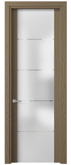 Дверь межкомнатная 4114 МШНДД ГРА. Цвет Дуб дымный матовый. Материал Мультишпон Naturwood. Коллекция Planum. Картинка.