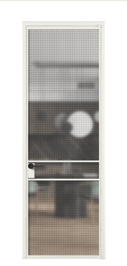 Дверь межкомнатная АЛПЛ040.02 АССР MS. Цвет Алюминий светло-серый. Материал Алюминий в эмали. Коллекция Formato. Картинка.